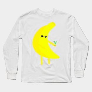 cute kawaii banana Long Sleeve T-Shirt